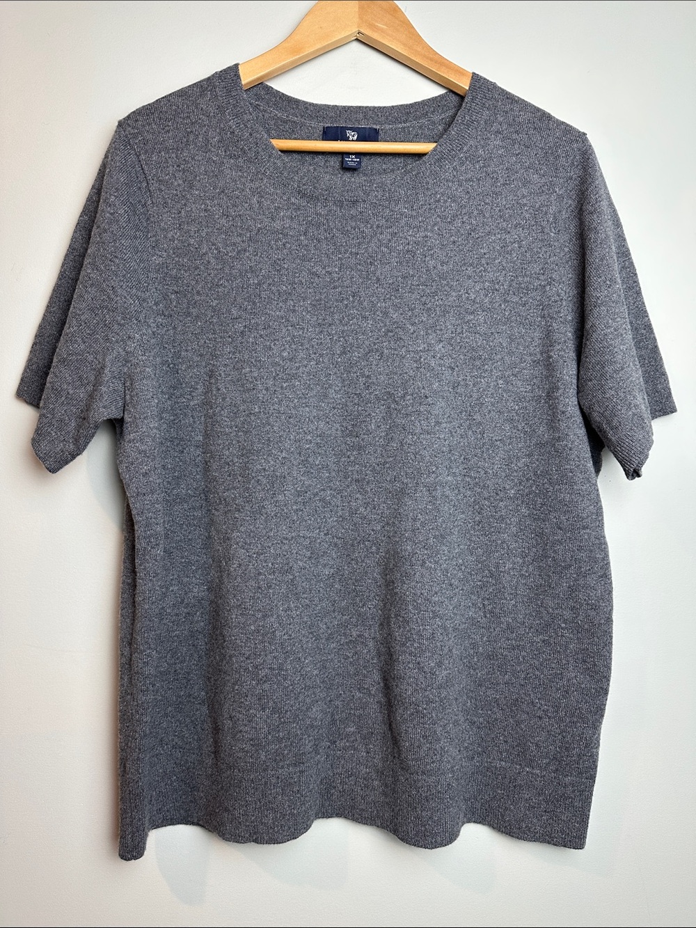 Lands' End Men's Gray Short Sleeve Crewneck Tee